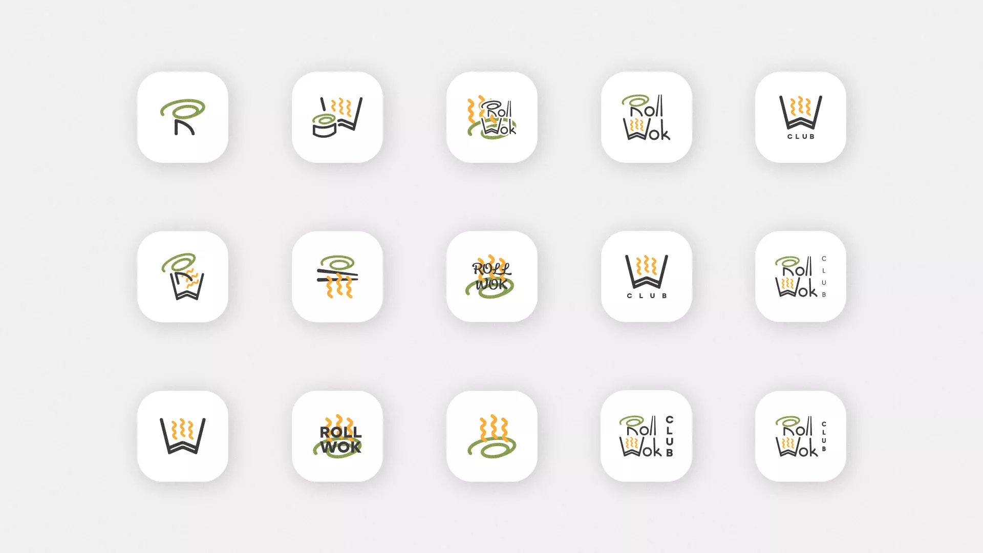 Разработка иконки приложения суши-бара «Roll Wok Club» в Льгове