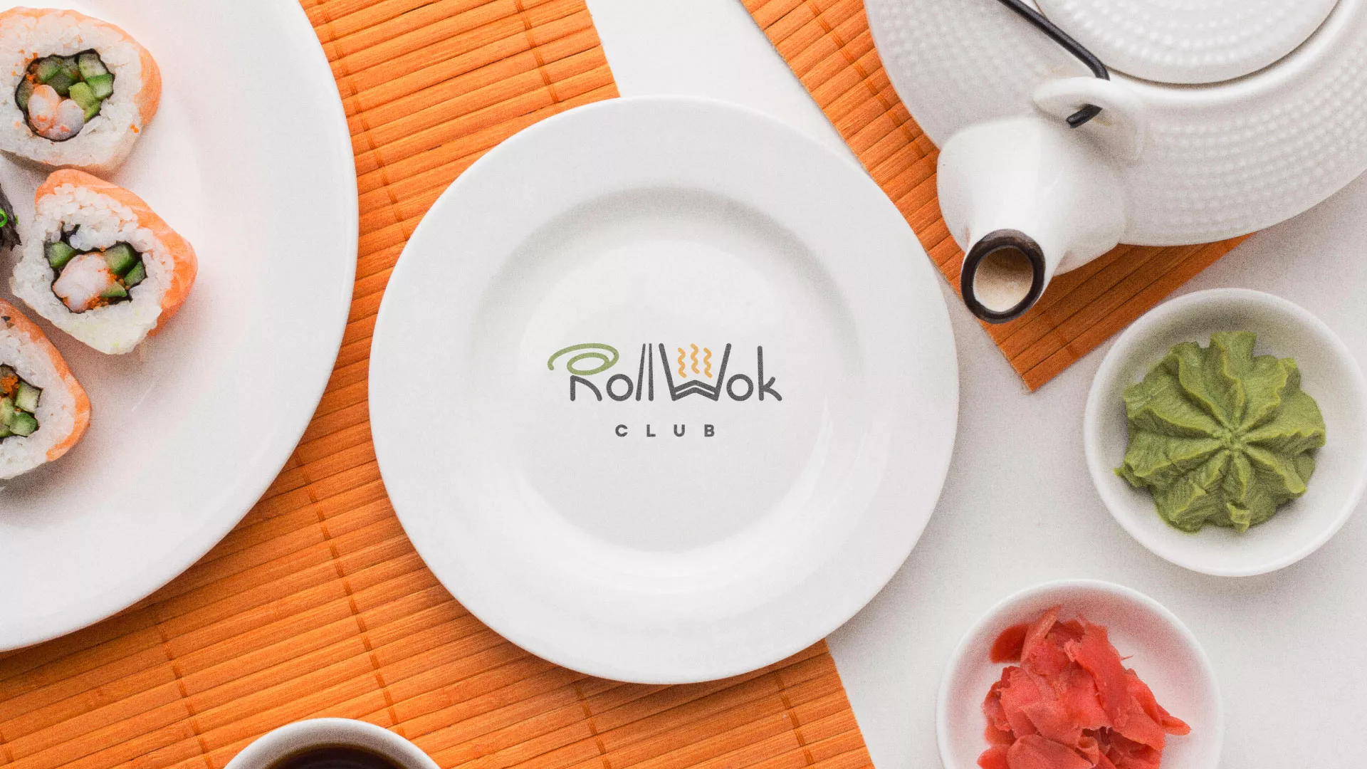 Разработка логотипа и фирменного стиля в Льгове для суши-бара «Roll Wok Club» Разработка логотипа и фирменного стиля в Льгове для суши-бара «Roll Wok Club»